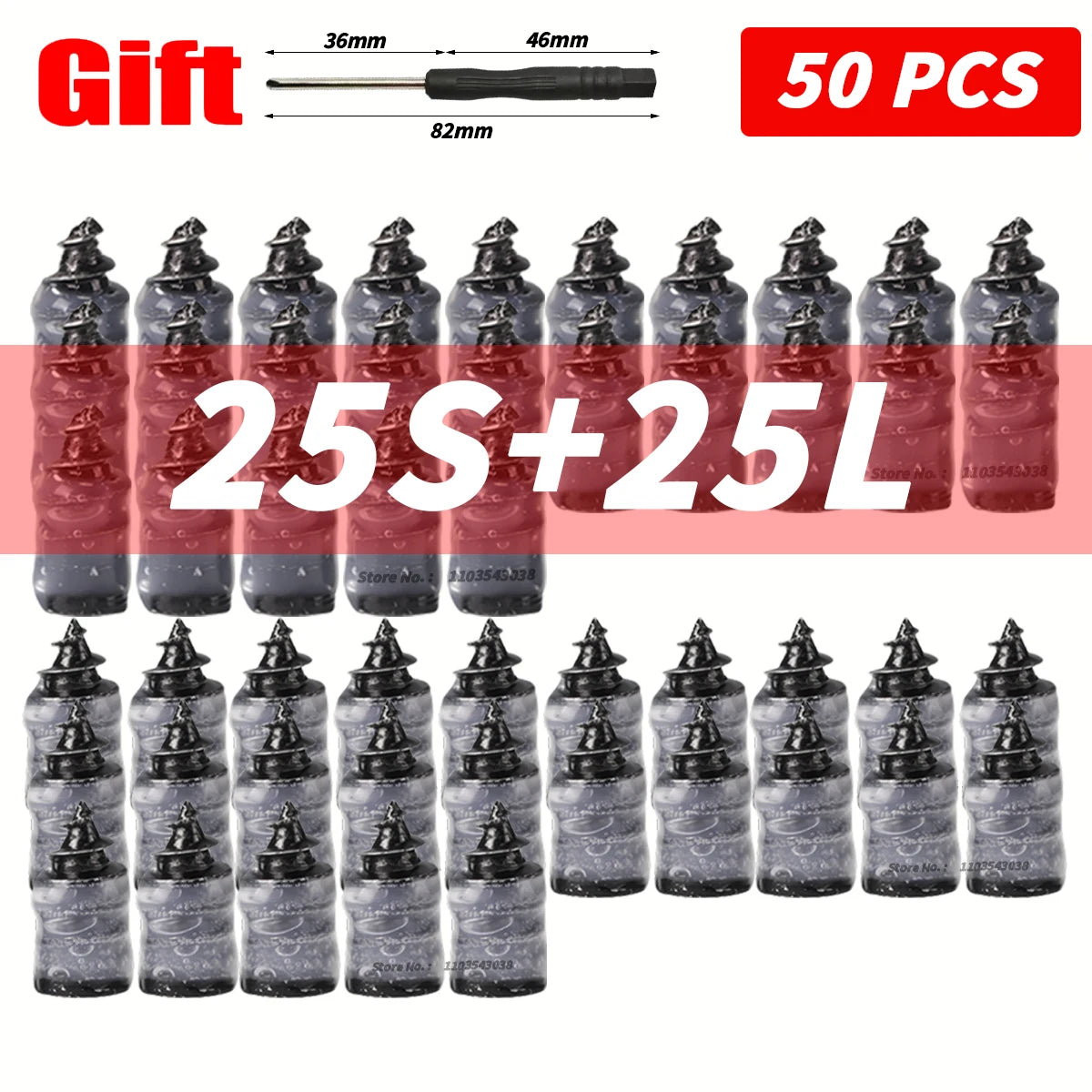 10-100PCS Universal Vacuum Car Tyre Repair Rubber Nail for Car Motorcycle Scooter Tubeless Tire Repair Kit Glue Free Tire Nails