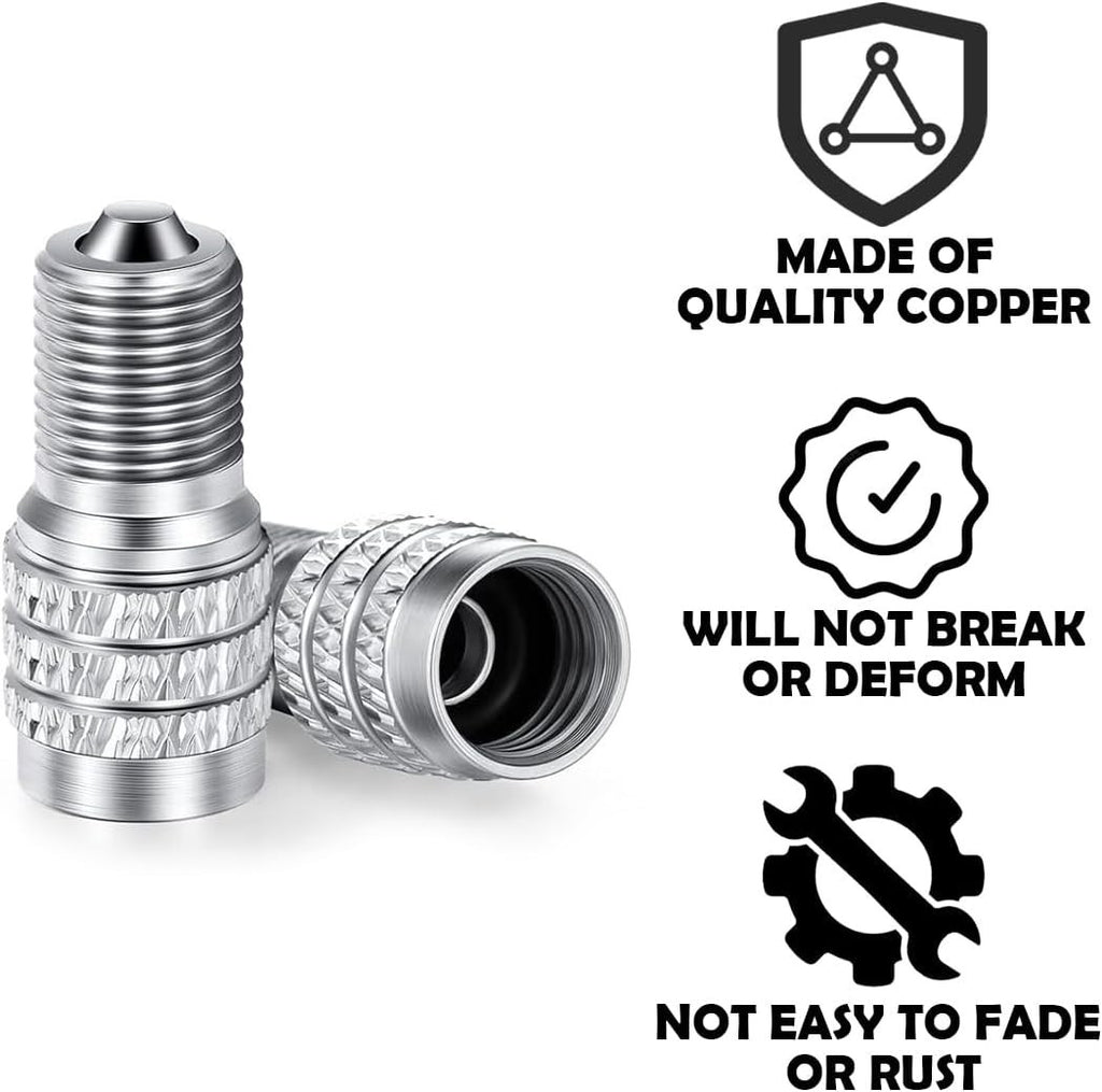 20 Pcs Double Seal Metal Valve Stem Caps for High Pressure Truck Car RV Semi