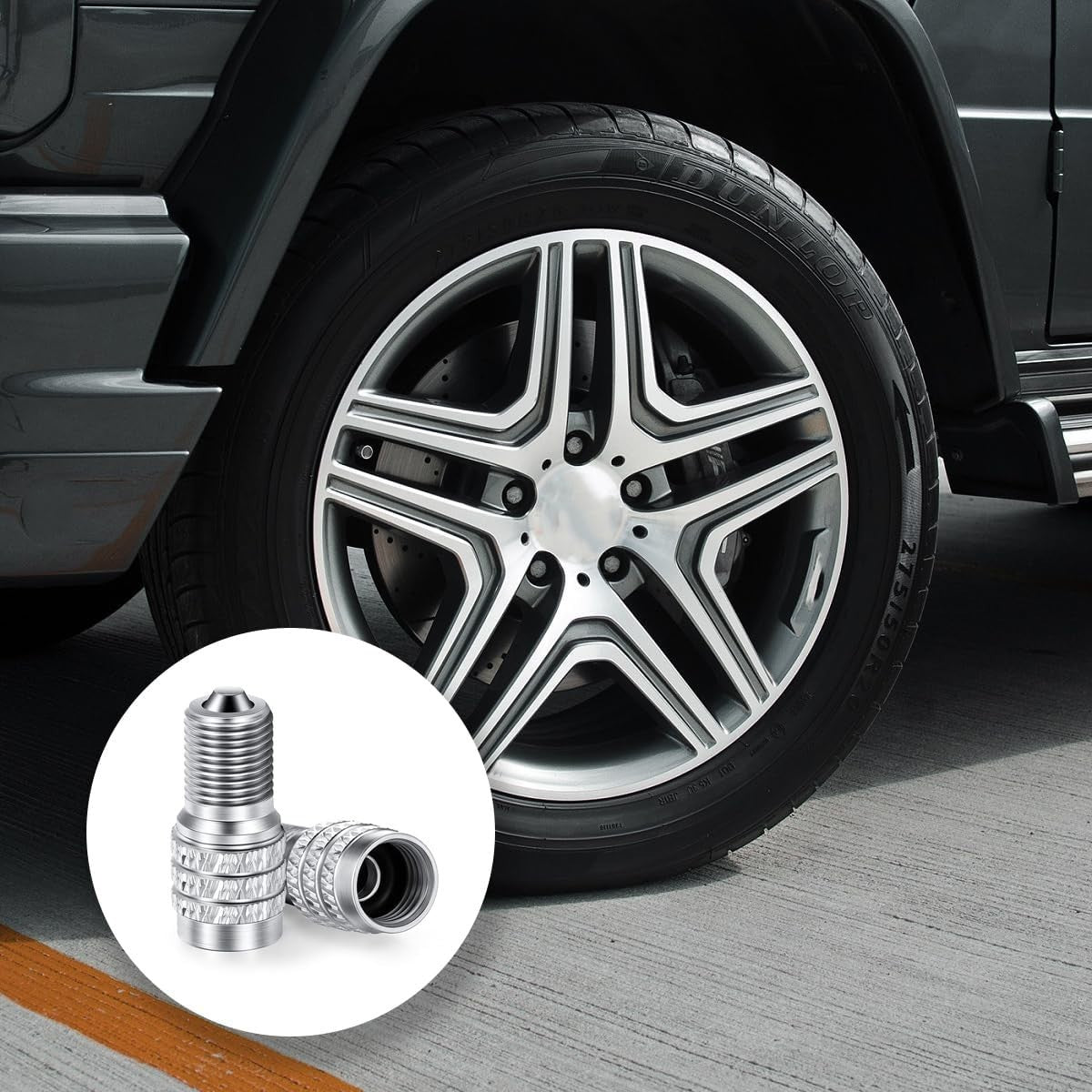 20 Pcs Double Seal Metal Valve Stem Caps for High Pressure Truck Car RV Semi