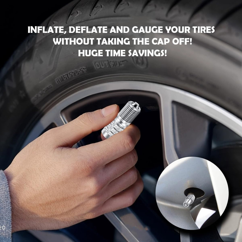 20 Pcs Double Seal Metal Valve Stem Caps for High Pressure Truck Car RV Semi