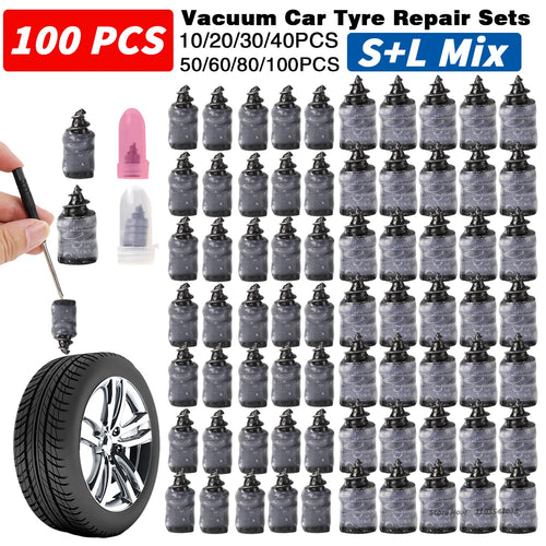 10-100PCS Universal Vacuum Car Tyre Repair Rubber Nail for Car Motorcycle Scooter Tubeless Tire Repair Kit Glue Free Tire Nails