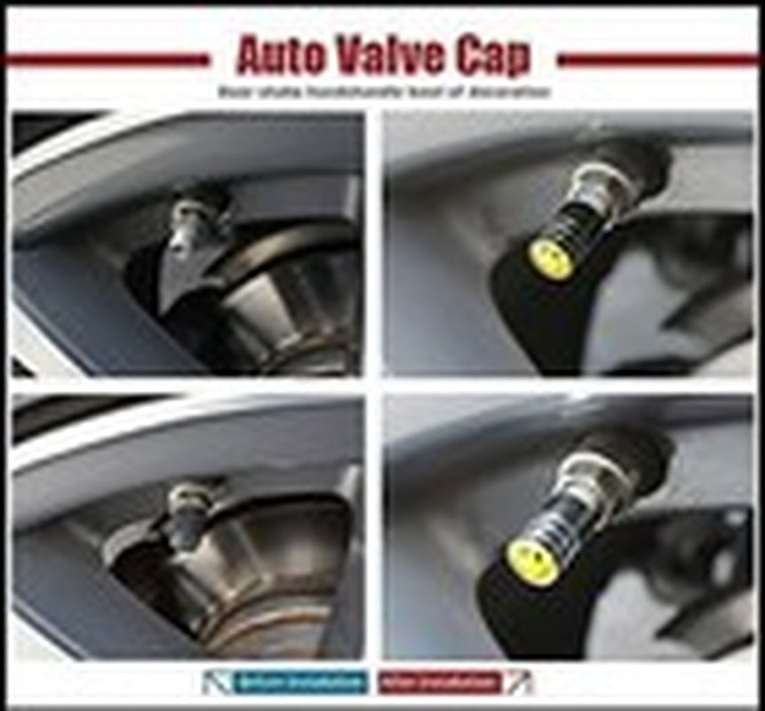 US85 GMC Logo Emblem Auto Car Wheel Tire Air Valve Caps Stem Cover Black