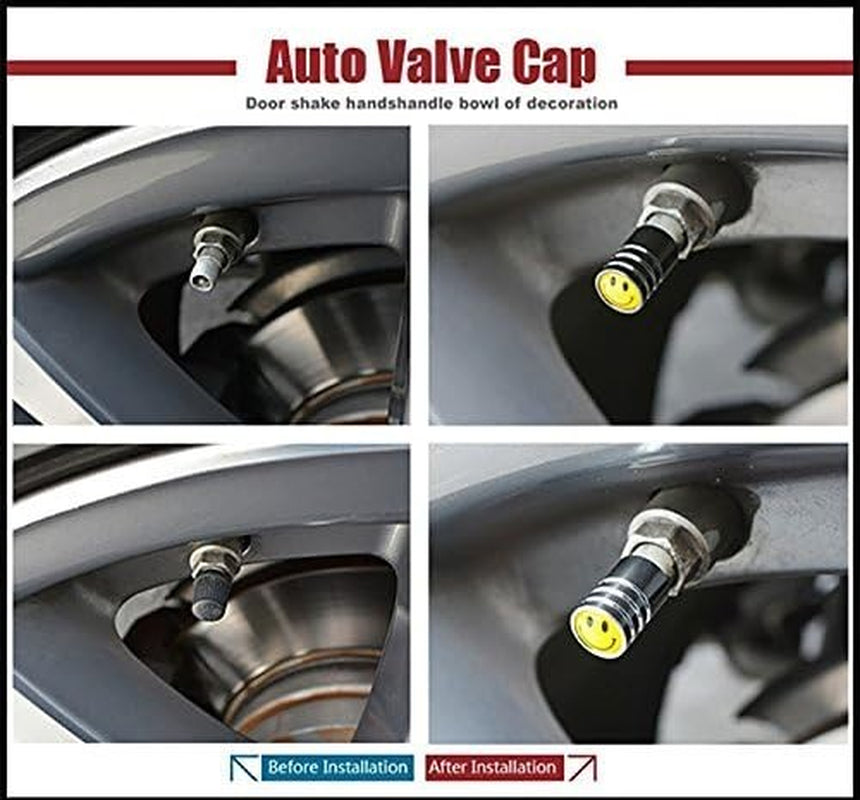 US85 GMC Logo Emblem Auto Car Wheel Tire Air Valve Caps Stem Cover Black